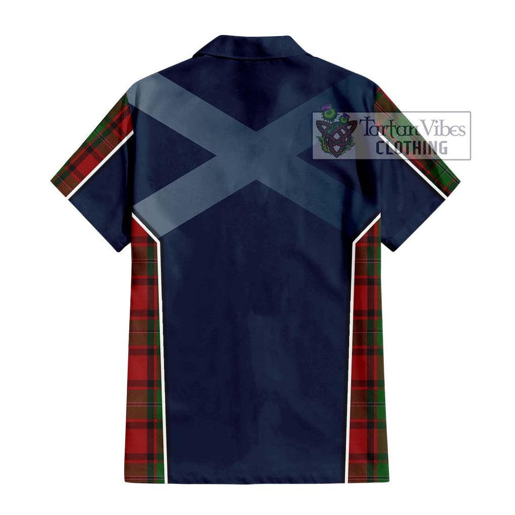 MacPhail (McPhail) Tartan Short Sleeve Button Shirt with Family Crest and Lion Rampant Vibes Sport Style - Tartan Vibes Clothing