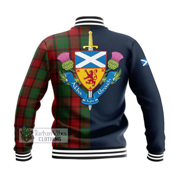 MacPhail (McPhail) Tartan Baseball Jacket Alba with Scottish Lion Royal Arm Half Style