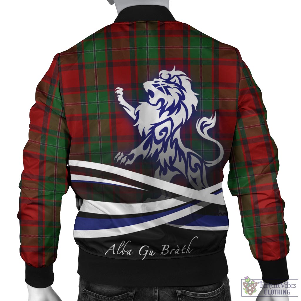 Tartan Vibes Clothing MacPhail Tartan Bomber Jacket with Alba Gu Brath Regal Lion Emblem