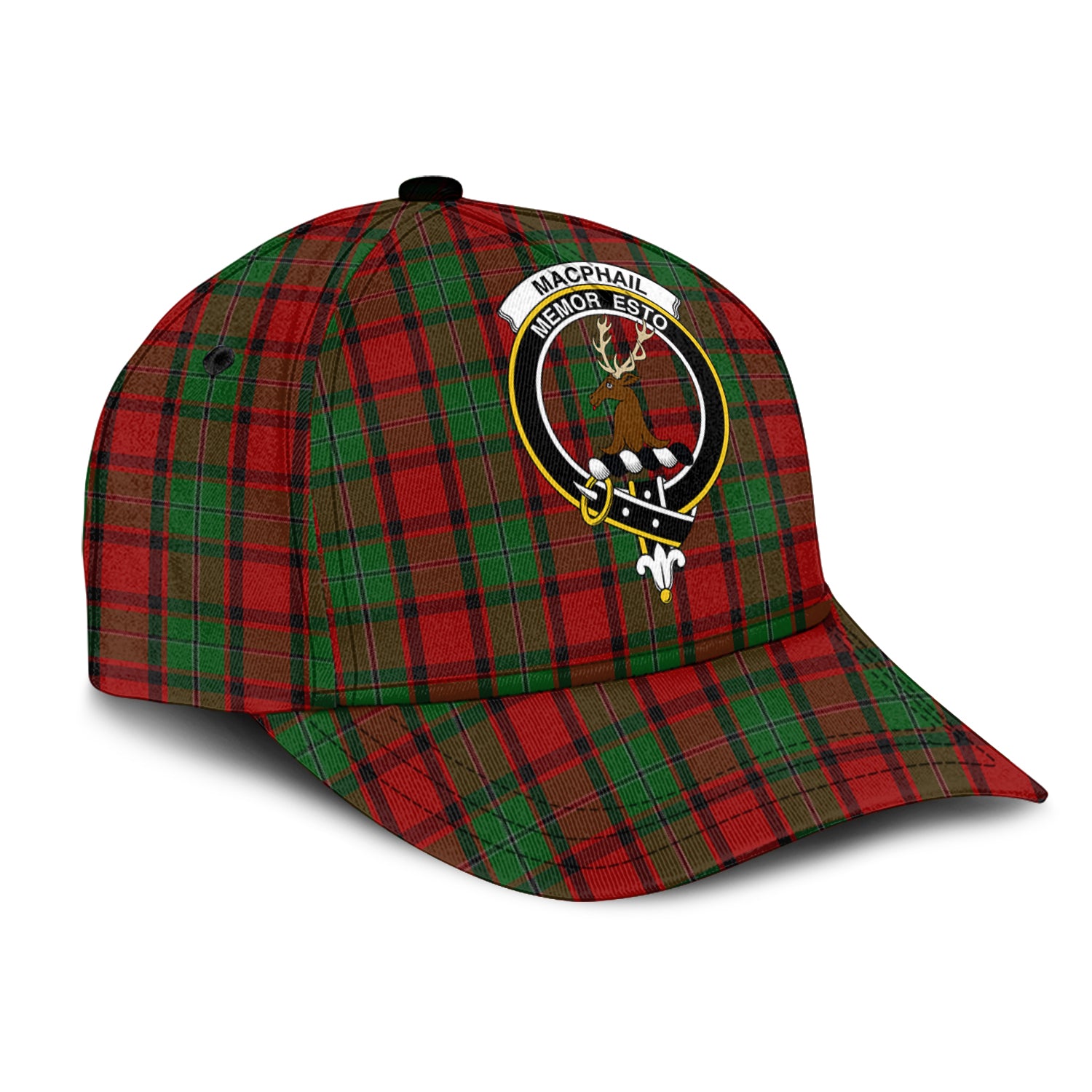 MacPhail (McPhail) Tartan Classic Cap with Family Crest - Tartan Vibes Clothing