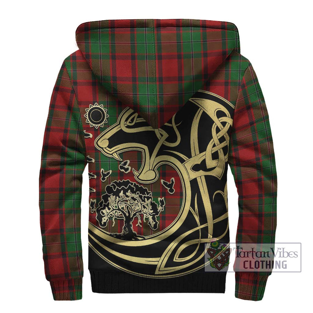 MacPhail (McPhail) Tartan Sherpa Hoodie with Family Crest Celtic Wolf Style - Tartan Vibes Clothing