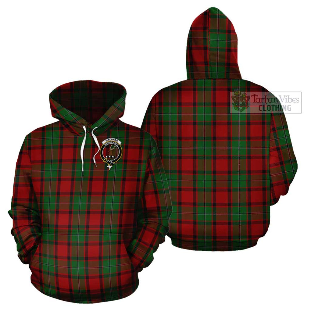 MacPhail (McPhail) Tartan Cotton Hoodie with Family Crest Pullover Hoodie - Tartan Vibes Clothing