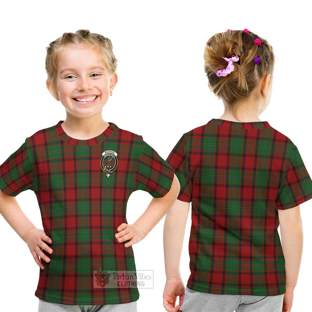 MacPhail (McPhail) Tartan Kid T-Shirt with Family Crest - Tartanvibesclothing Shop