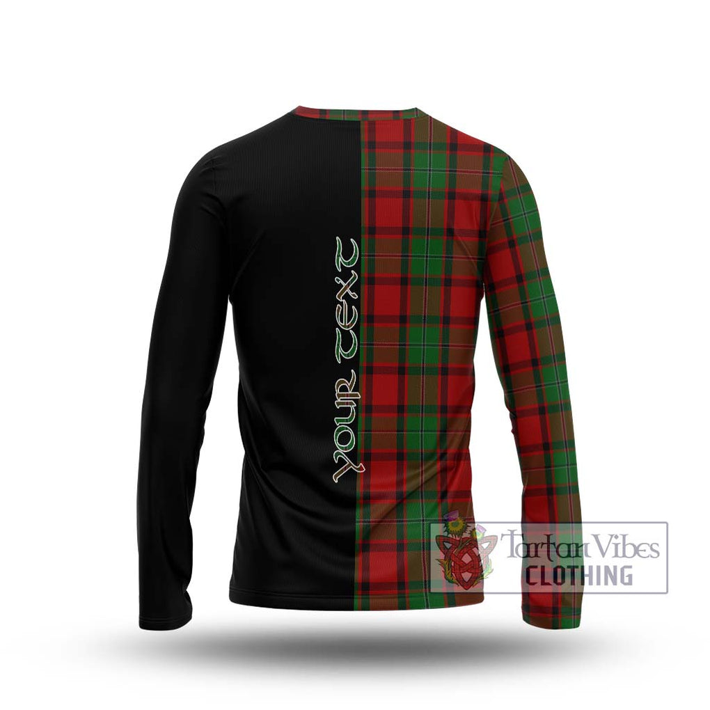 MacPhail (McPhail) Tartan Long Sleeve T-Shirt with Family Crest and Half Of Me Style - Tartanvibesclothing Shop