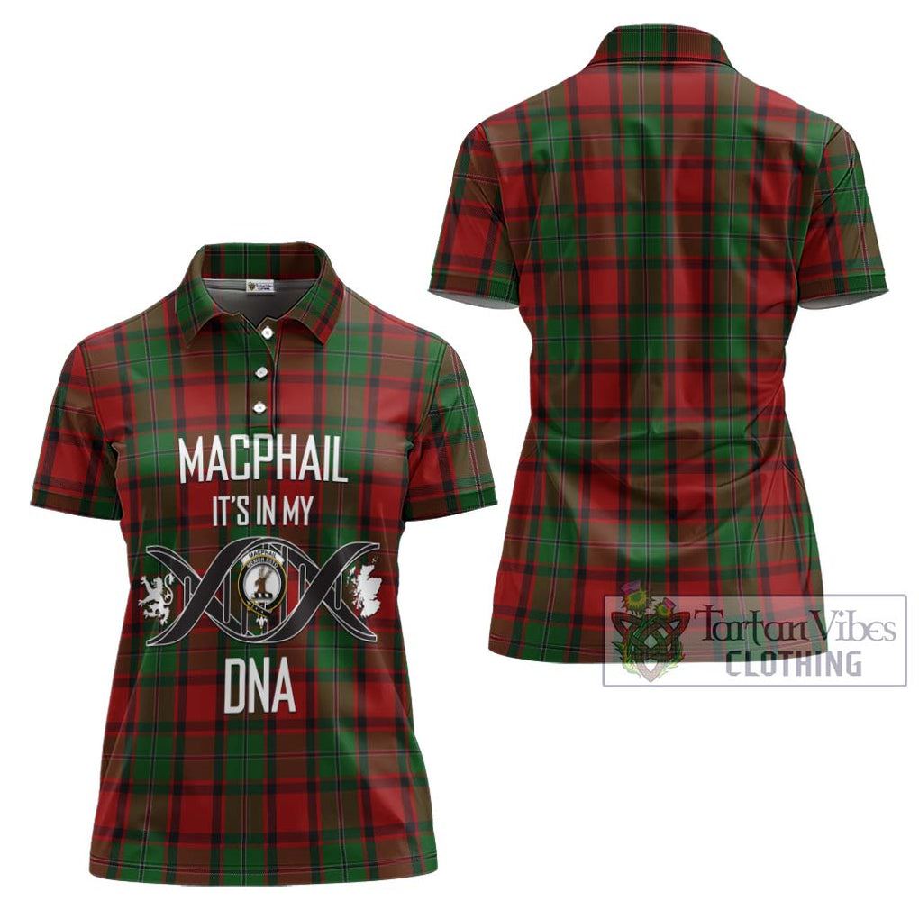 MacPhail (McPhail) Tartan Women's Polo Shirt with Family Crest DNA In Me Style - Tartanvibesclothing Shop