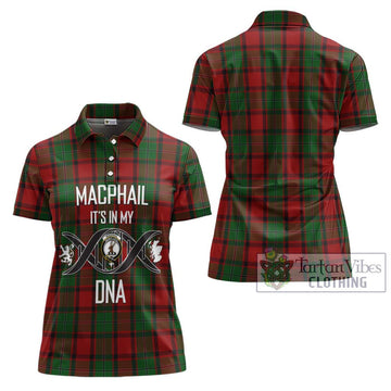 MacPhail (McPhail) Tartan Women's Polo Shirt with Family Crest DNA In Me Style