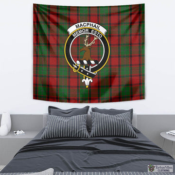 MacPhail (McPhail) Tartan Tapestry Wall Hanging and Home Decor for Room with Family Crest