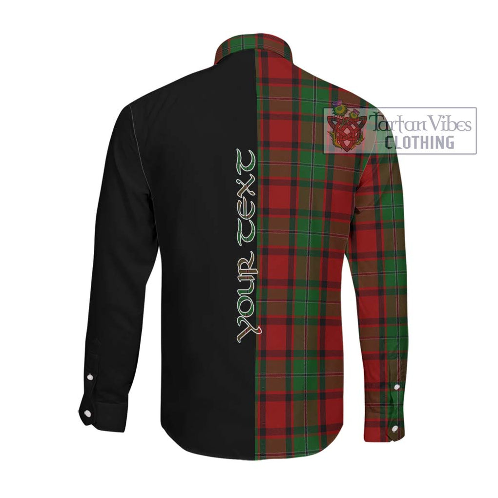 MacPhail (McPhail) Tartan Long Sleeve Button Shirt with Family Crest and Half Of Me Style Men's Shirt - Tartanvibesclothing Shop