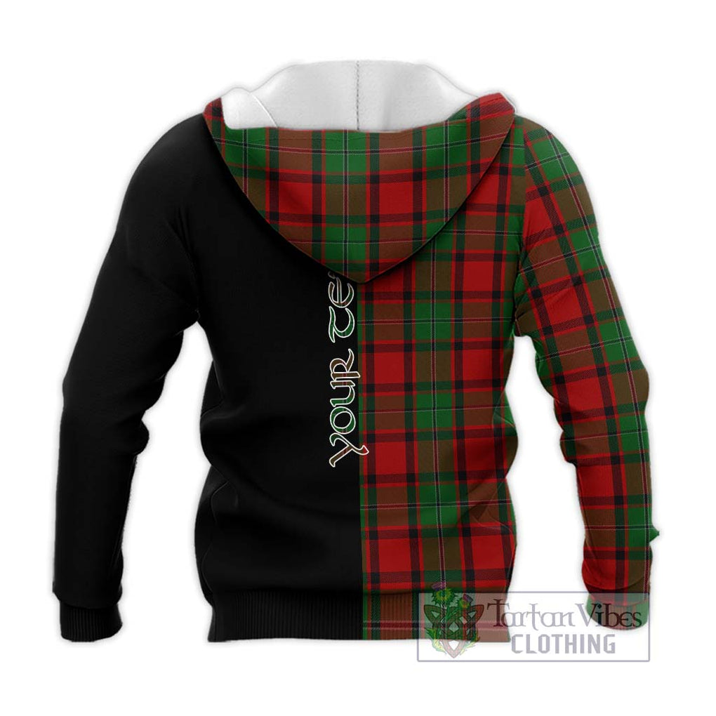 MacPhail (McPhail) Tartan Knitted Hoodie with Family Crest and Half Of Me Style - Tartanvibesclothing Shop