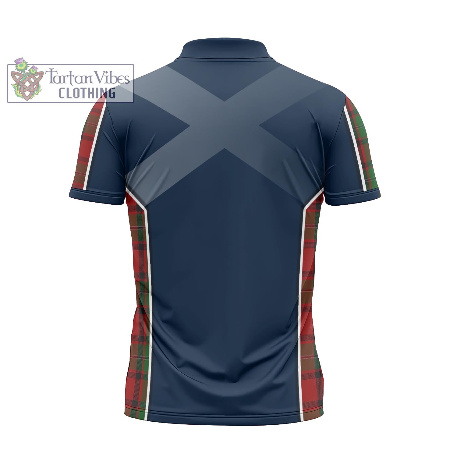 Tartan Vibes Clothing MacPhail Tartan Zipper Polo Shirt with Family Crest and Scottish Thistle Vibes Sport Style