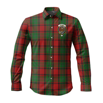 MacPhail (McPhail) Tartan Long Sleeve Button Up Shirt with Family Crest