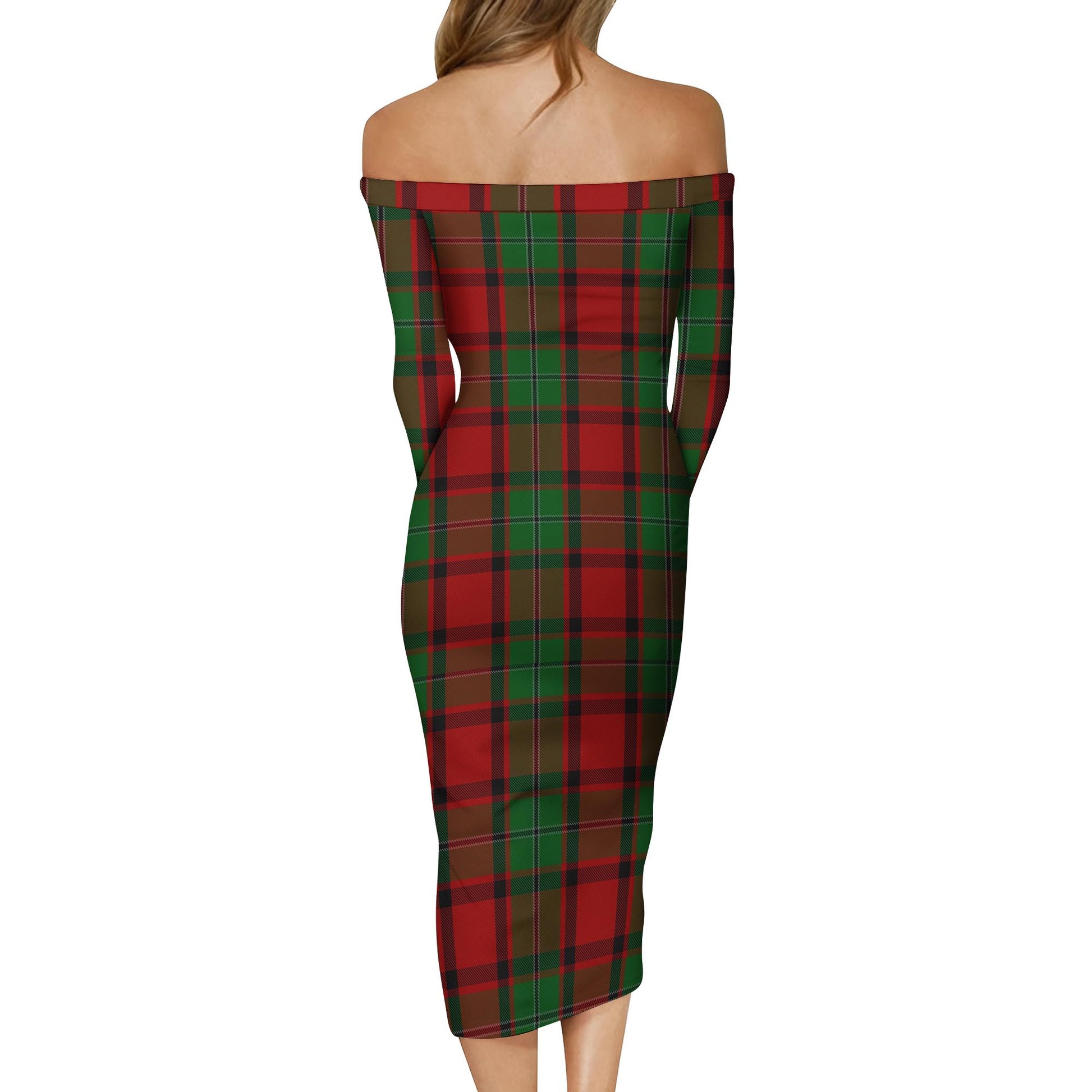 MacPhail Tartan Off Shoulder Lady Dress - Tartanvibesclothing