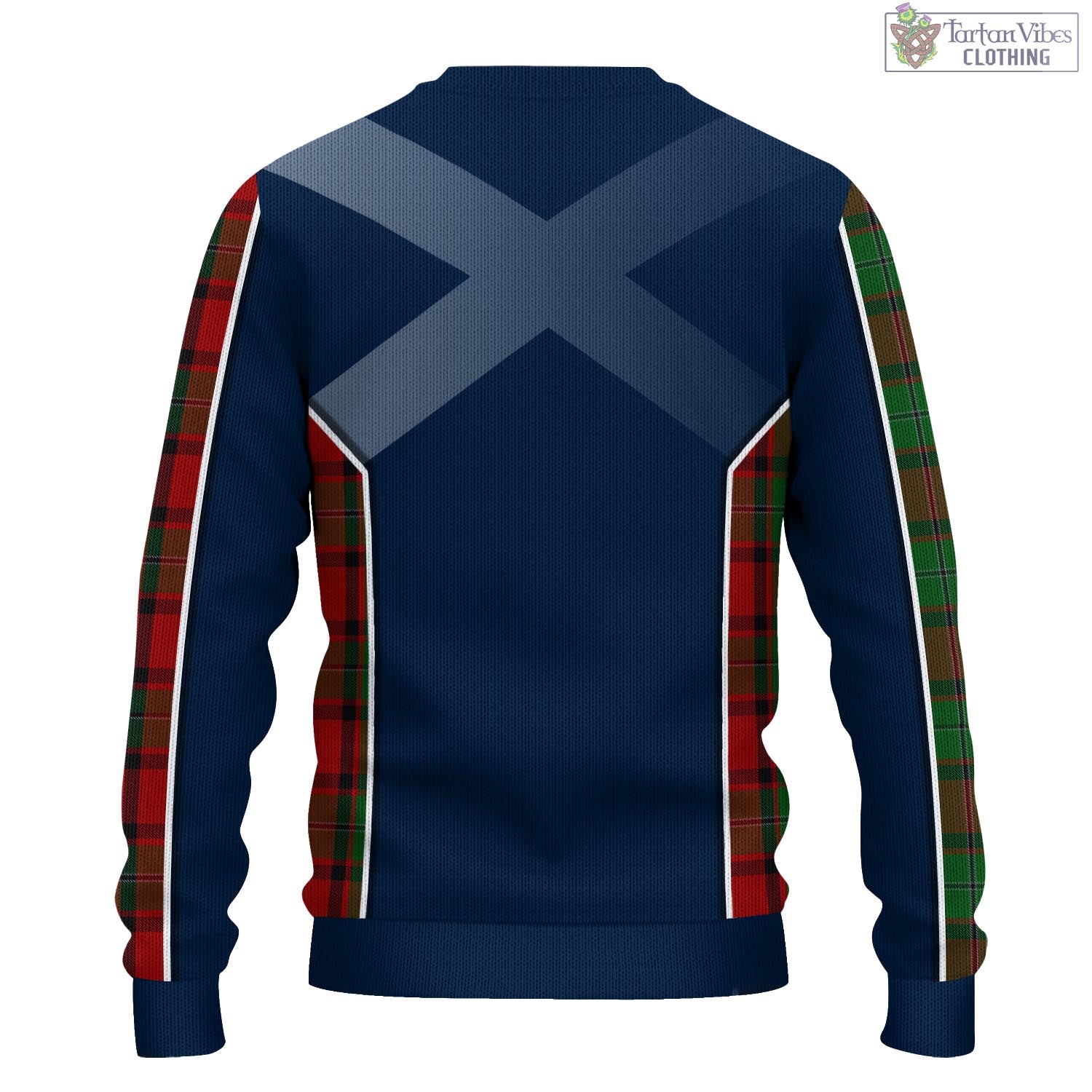 Tartan Vibes Clothing MacPhail Tartan Knitted Sweatshirt with Family Crest and Scottish Thistle Vibes Sport Style