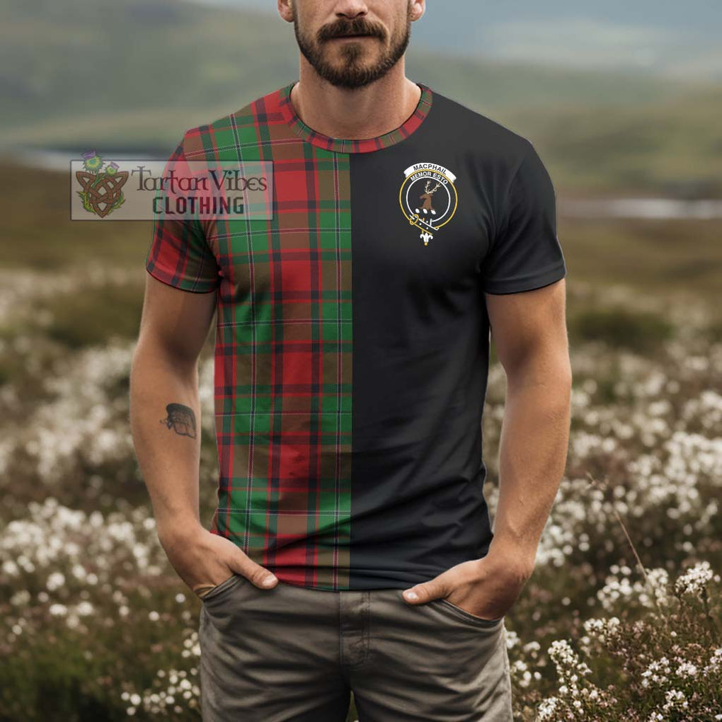 MacPhail (McPhail) Tartan T-Shirt with Family Crest and Half Of Me Style - Tartanvibesclothing Shop