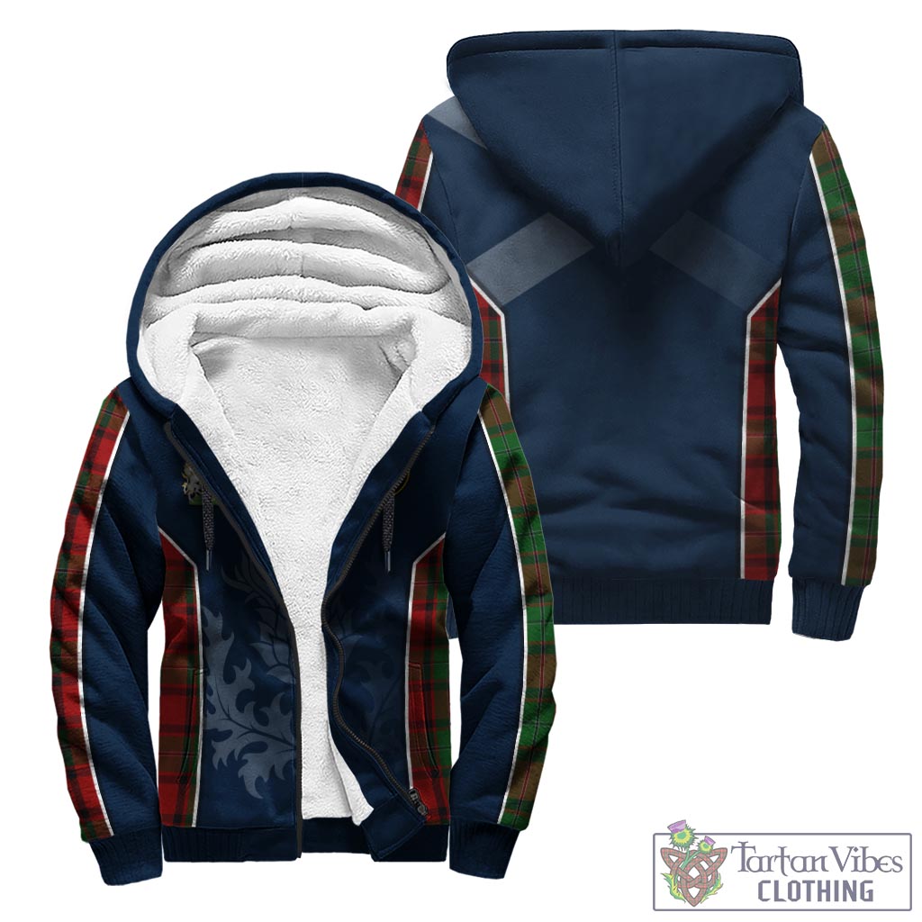 Tartan Vibes Clothing MacPhail Tartan Sherpa Hoodie with Family Crest and Scottish Thistle Vibes Sport Style