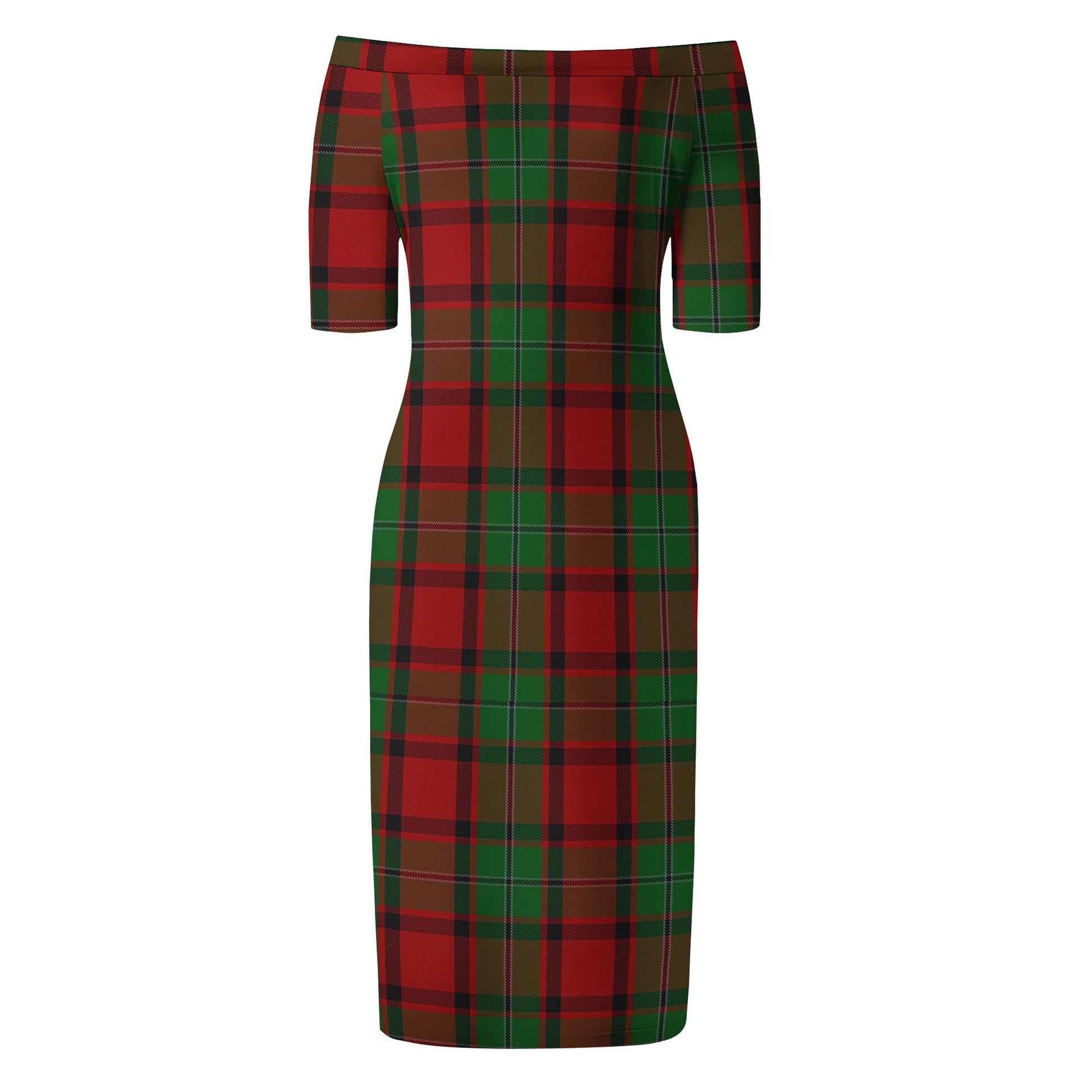 MacPhail Tartan Off Shoulder Lady Dress - Tartanvibesclothing