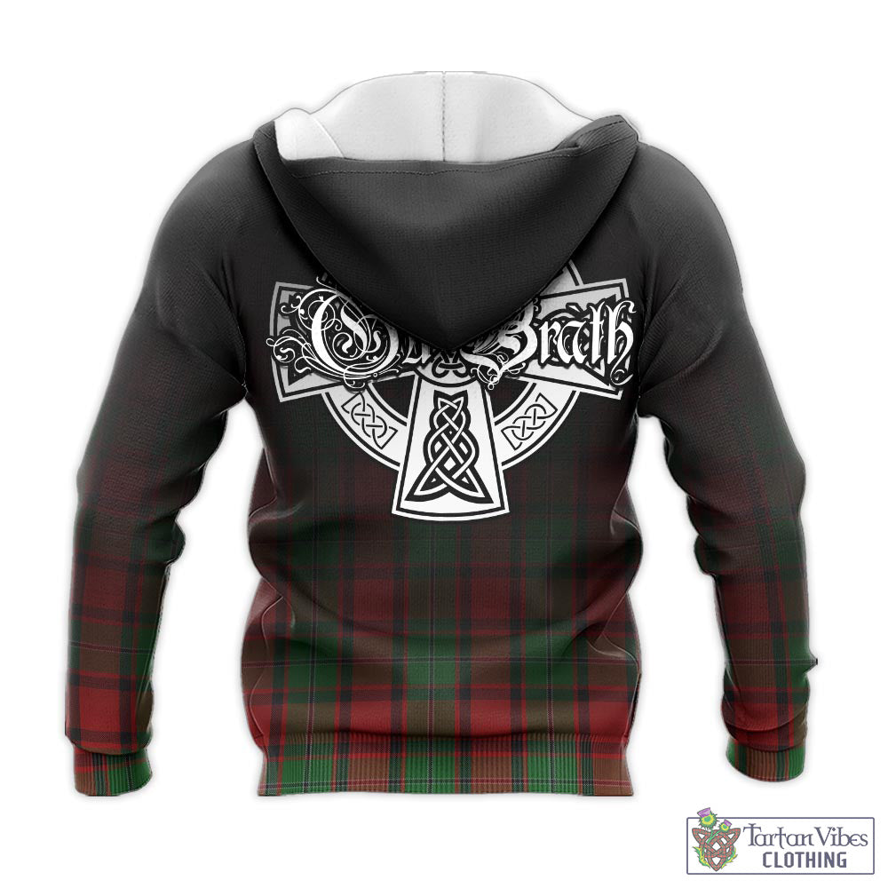 Tartan Vibes Clothing MacPhail Tartan Knitted Hoodie Featuring Alba Gu Brath Family Crest Celtic Inspired