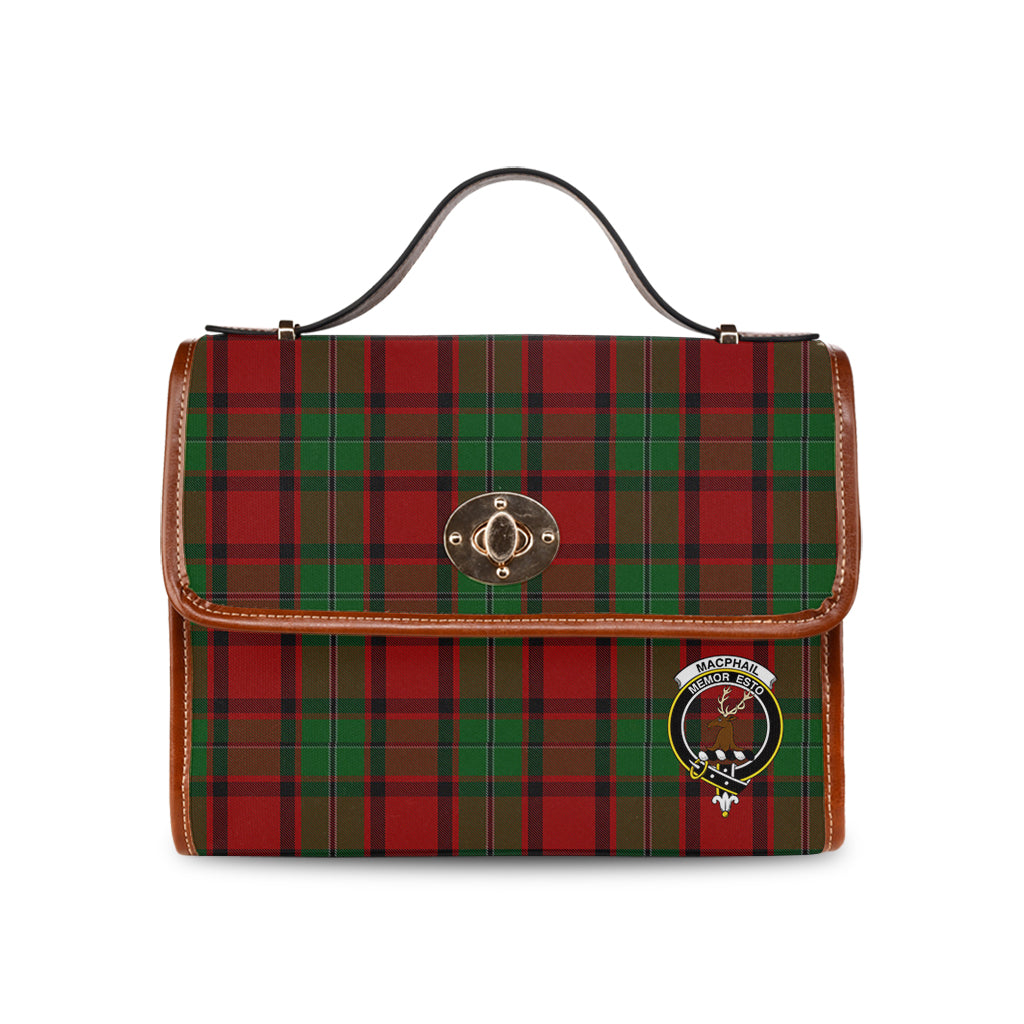 macphail-tartan-leather-strap-waterproof-canvas-bag-with-family-crest