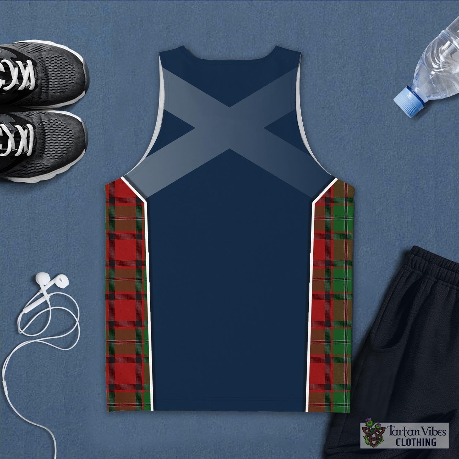 Tartan Vibes Clothing MacPhail Tartan Men's Tanks Top with Family Crest and Scottish Thistle Vibes Sport Style