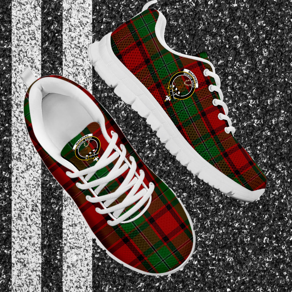 MacPhail (McPhail) Tartan Sneakers with Family Crest - Tartan Vibes Clothing