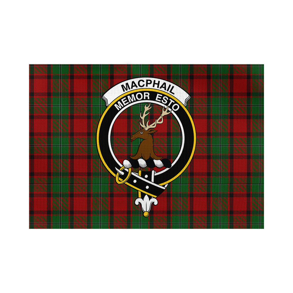 MacPhail (McPhail) Tartan Flag with Family Crest - Tartan Vibes Clothing