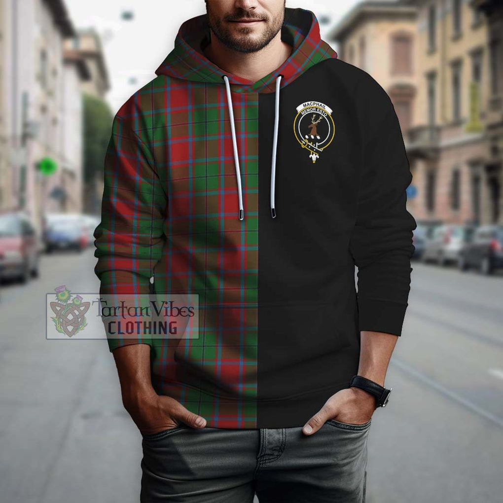 MacPhail Blue Bands Tartan Hoodie with Family Crest and Half Of Me Style Zip Hoodie - Tartanvibesclothing Shop