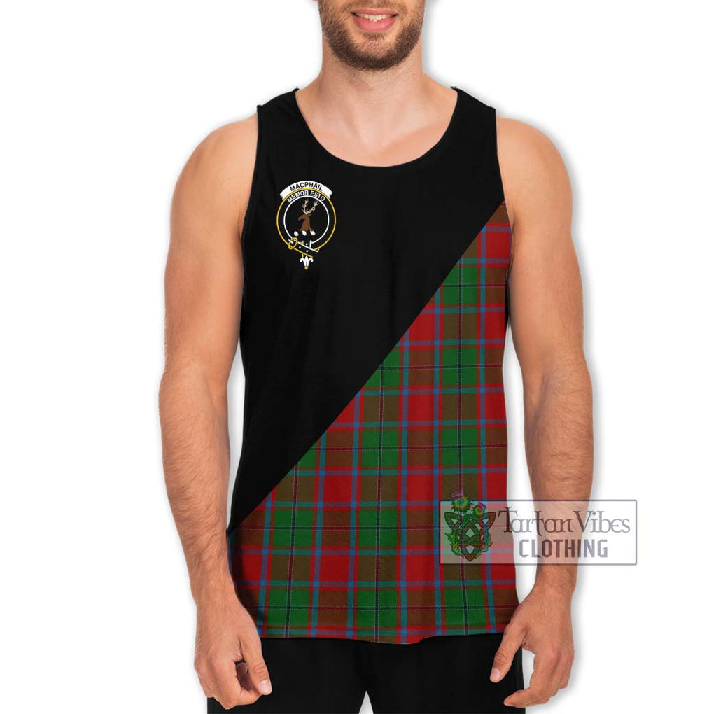 MacPhail Blue Bands Tartan Men's Tank Top with Family Crest and Military Logo Style Men - Tartanvibesclothing Shop