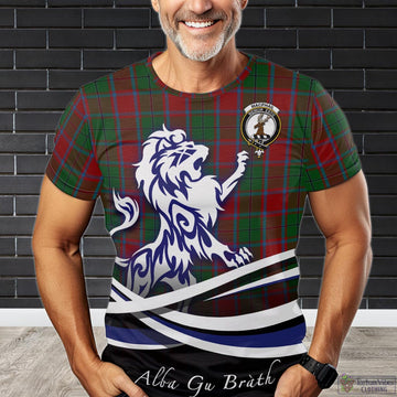 MacPhail Blue Bands Tartan T-Shirt with Alba Gu Brath Regal Lion Emblem