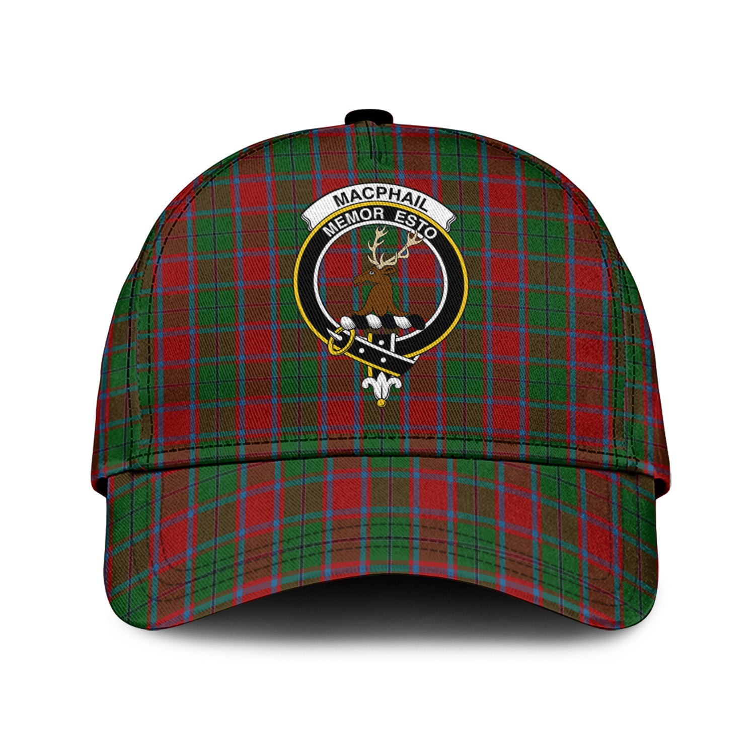 MacPhail Blue Bands Tartan Classic Cap with Family Crest Classic Cap Universal Fit - Tartan Vibes Clothing