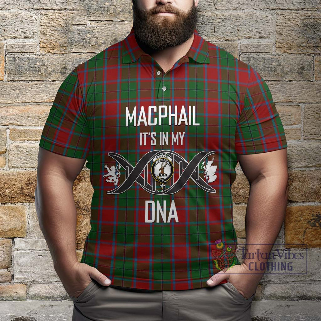 MacPhail Blue Bands Tartan Polo Shirt with Family Crest DNA In Me Style Kid - Tartanvibesclothing Shop