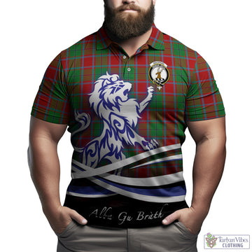 MacPhail Blue Bands Tartan Polo Shirt with Alba Gu Brath Regal Lion Emblem