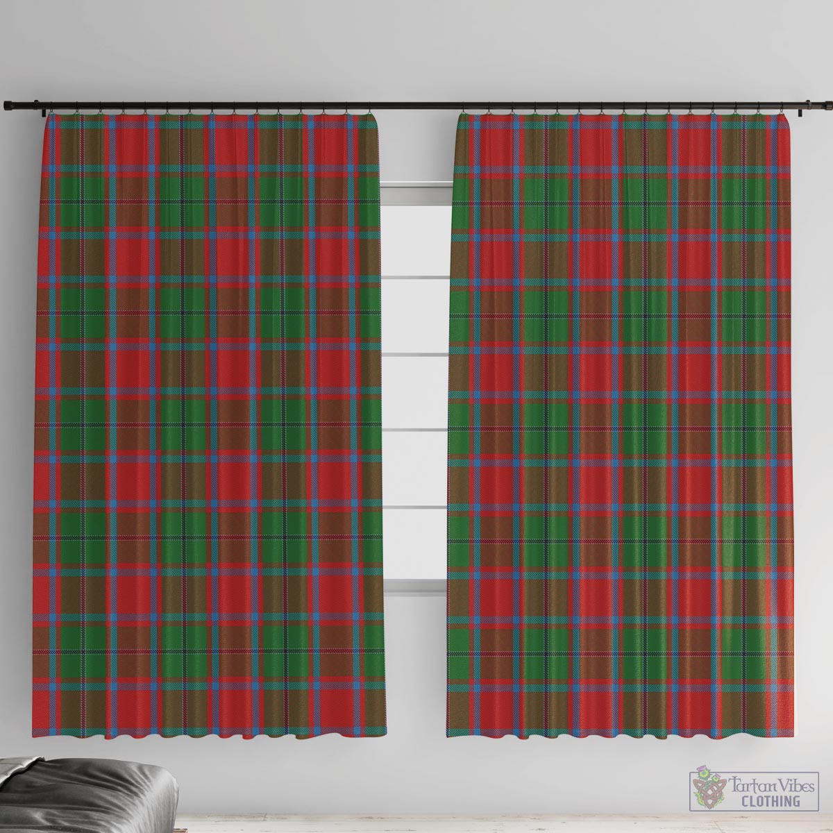 MacPhail Blue Bands Tartan Window Curtain