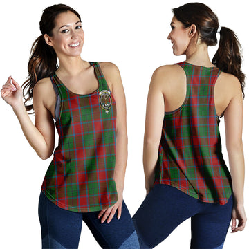 MacPhail Blue Bands Tartan Women Racerback Tanks with Family Crest