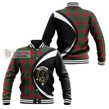 MacPhail Blue Bands Tartan Baseball Jacket with Family Crest Circle Style