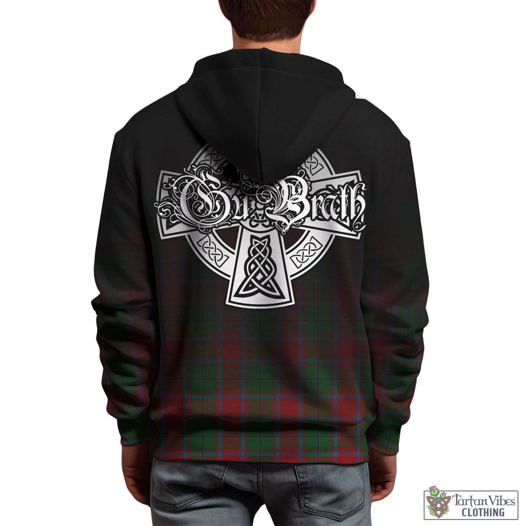 Tartan Vibes Clothing MacPhail Blue Bands Tartan Hoodie Featuring Alba Gu Brath Family Crest Celtic Inspired