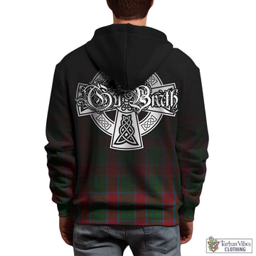 MacPhail Blue Bands Tartan Hoodie Featuring Alba Gu Brath Family Crest Celtic Inspired