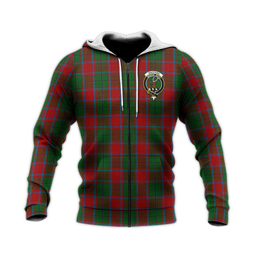 MacPhail Blue Bands Tartan Knitted Hoodie with Family Crest