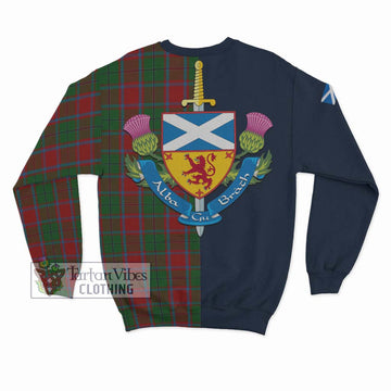 MacPhail Blue Bands Tartan Sweatshirt Alba with Scottish Lion Royal Arm Half Style