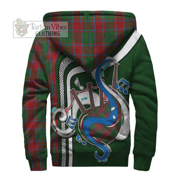 MacPhail Blue Bands Tartan Sherpa Hoodie with Epic Bagpipe Style