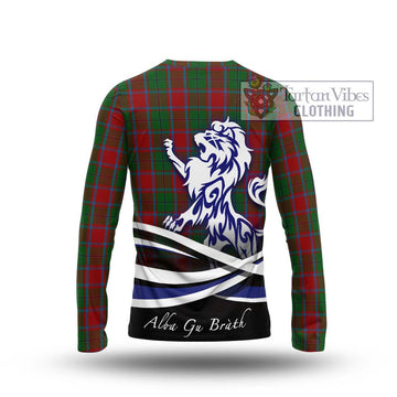 MacPhail Blue Bands Tartan Long Sleeve T-Shirt with Alba Gu Brath Regal Lion Emblem