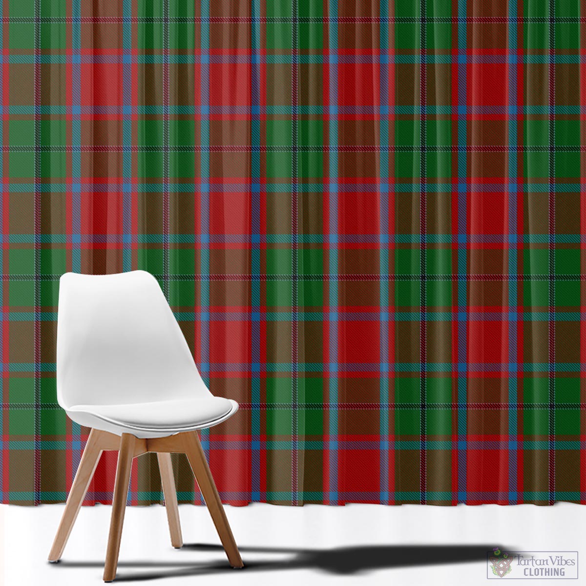 MacPhail Blue Bands Tartan Window Curtain