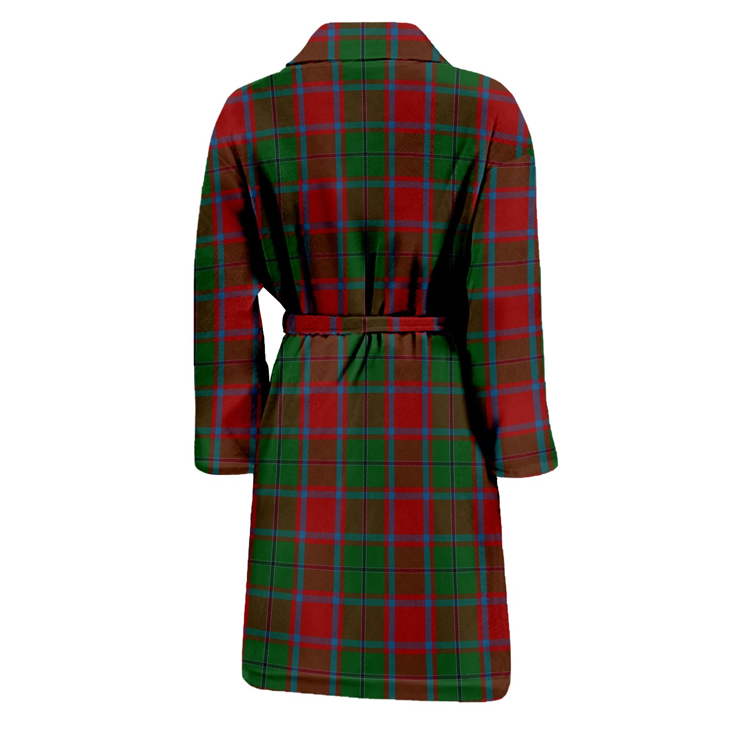 MacPhail Blue Bands Tartan Bathrobe with Family Crest - Tartan Vibes Clothing