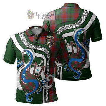 MacPhail Blue Bands Tartan Polo Shirt with Epic Bagpipe Style