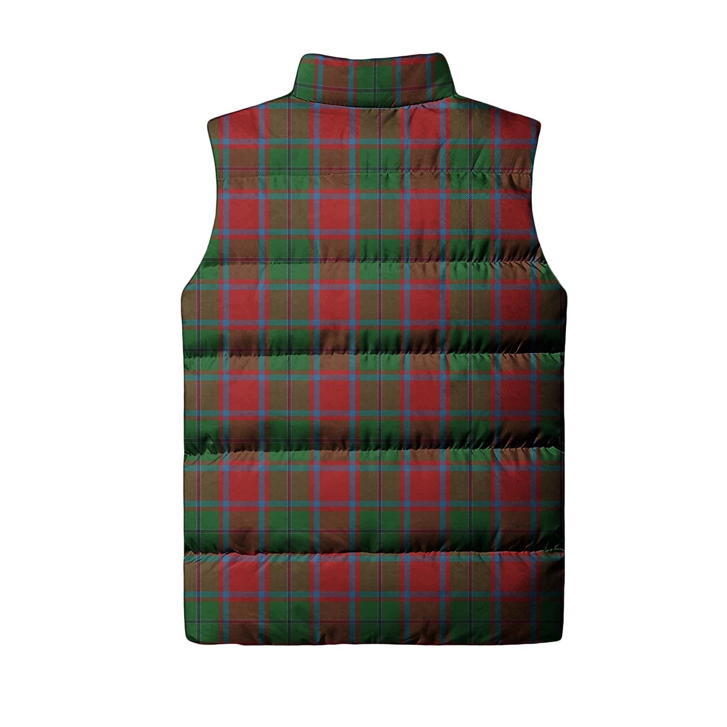 MacPhail Blue Bands Tartan Sleeveless Puffer Jacket with Family Crest - Tartanvibesclothing