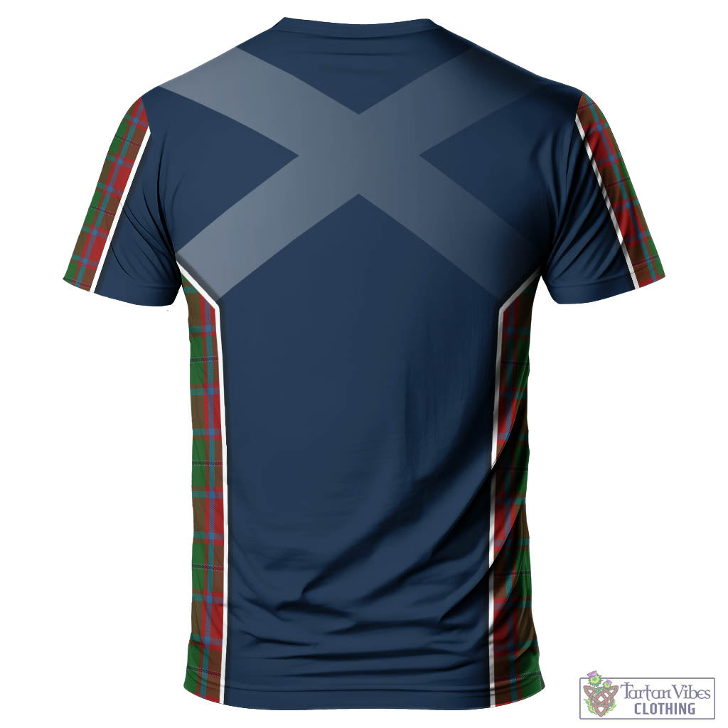 Tartan Vibes Clothing MacPhail Blue Bands Tartan T-Shirt with Family Crest and Lion Rampant Vibes Sport Style