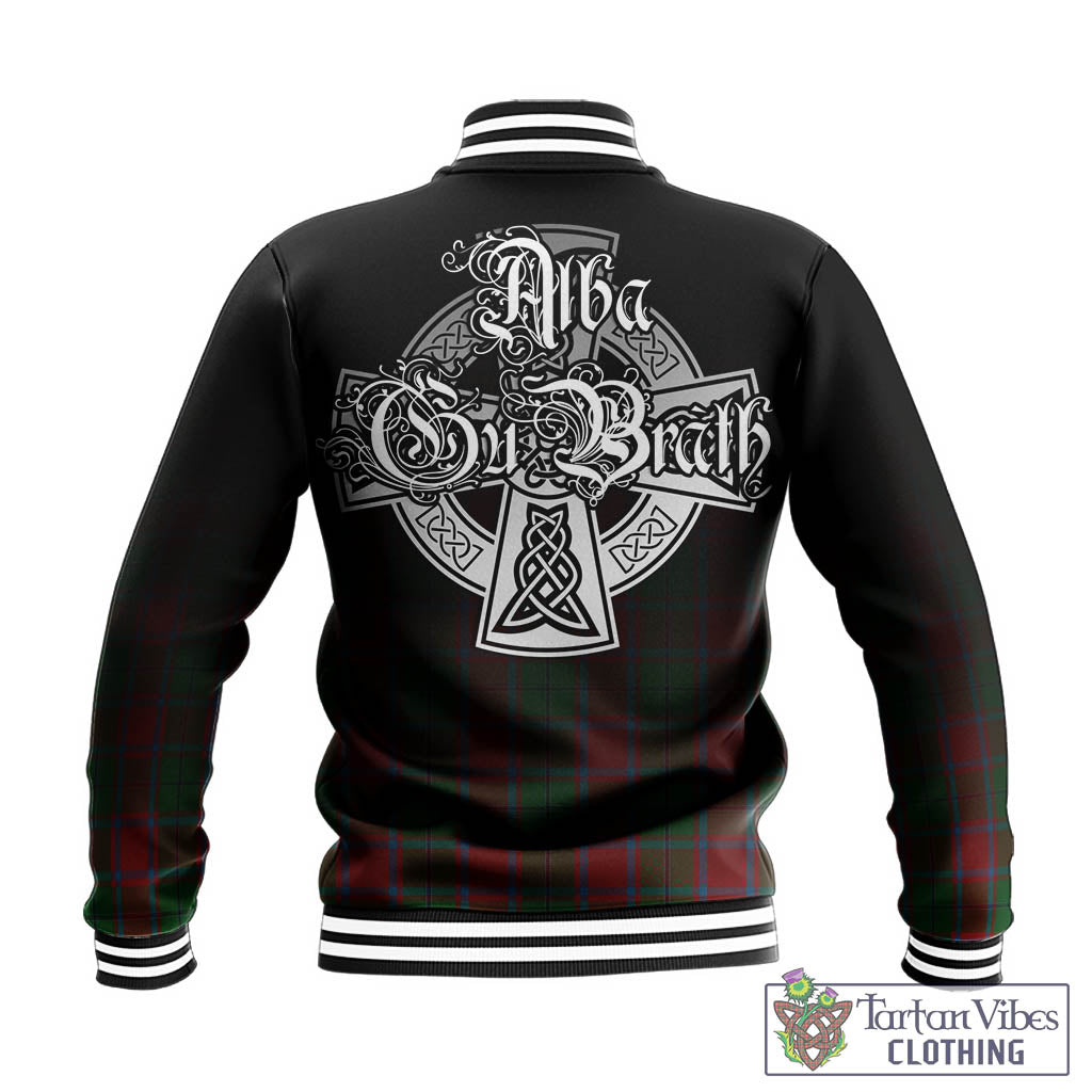 Tartan Vibes Clothing MacPhail Blue Bands Tartan Baseball Jacket Featuring Alba Gu Brath Family Crest Celtic Inspired