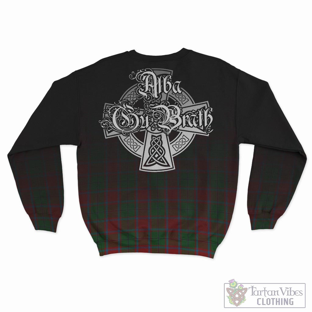 Tartan Vibes Clothing MacPhail Blue Bands Tartan Sweatshirt Featuring Alba Gu Brath Family Crest Celtic Inspired