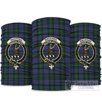 MacPhail Hunting Tartan Neck Gaiters, Tartan Bandanas, Tartan Head Band with Family Crest