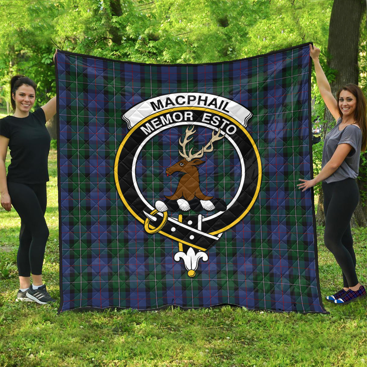 macphail-hunting-tartan-quilt-with-family-crest