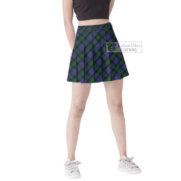 MacPhail Hunting Tartan Women's Plated Mini Skirt Cross Style